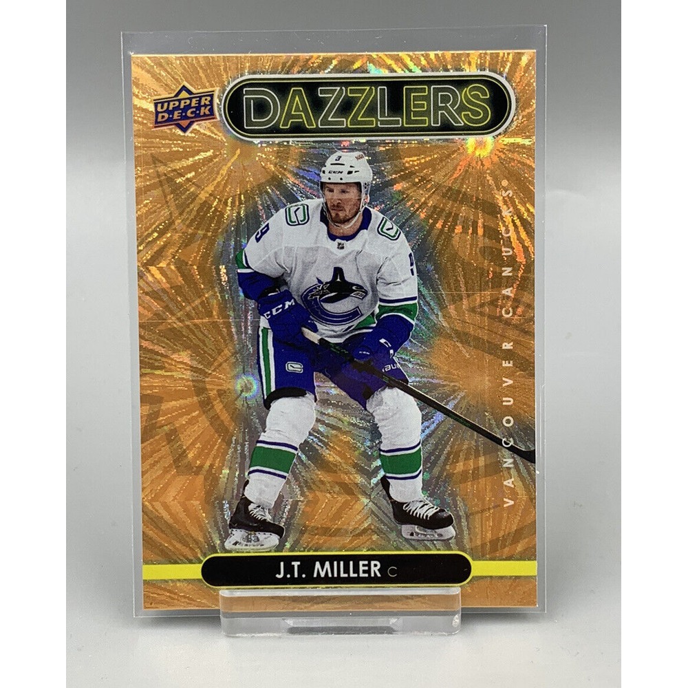 2021-22 Upper Deck Series 1 J.T. Miller Dazzlers Orange #DZ-44 Vancouver Canucks